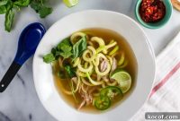 Thai Chicken Soup with Zucchini Noodles: Light, Flavorful Recipe