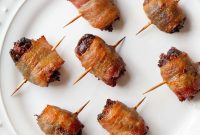 Crispy Air Fryer Stuffed Dates with Goat Cheese & Bacon