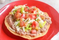 Refried Bean Tostadas with Crispy Tortillas and Fresh Salsa