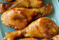 Honey Mustard Grilled Drumsticks with Sticky Glaze