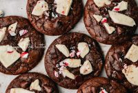 Peppermint Bark Brownie Crinkle Cookies Recipe for Holiday Baking