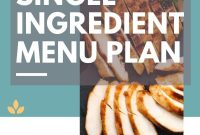 Single-Ingredient Meal Planning: Simple Menus for Every Week