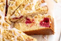 Raspberry Lemon Coffee Cake Recipe with Zesty Glaze