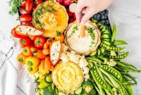 Colorful Crudité Platter with Dips