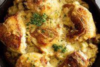 Cheesy Chicken and Herb Stuffing Casserole Recipe