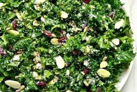 Crisp Kale Salad with Lemon Parmesan Dressing