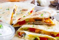 Crispy Vegetable Quesadilla Recipe with Zesty Avocado Dip