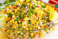 Tex-Mex Corn Salad Recipe with Avocado & Lime Dressing