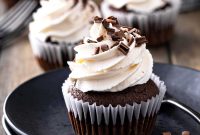 Guinness Chocolate Cupcakes with Ganache and Irish Cream Frosting