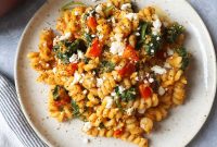 Creamy Pumpkin and Feta Pasta with Sage and Garlic