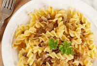 Caramelized Onions and Sausage Pasta