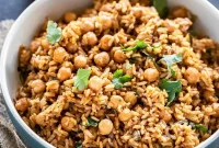 Instant Pot Brown Rice Chana Pulao Recipe