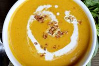 Creamy Roasted Butternut Squash Soup with Sage and Parmesan