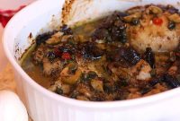 Chicken Marbella with Prunes, Olives & Capers — Savory Mediterranean Bake