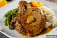 Orange Ginger Glazed Pork Chops with Citrus Sauce