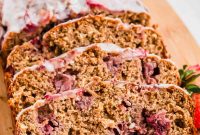 Strawberry Quick Bread Recipe with Fresh Berry Glaze