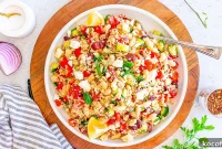 Mediterranean Quinoa Salad with Feta, Cucumbers & Olives