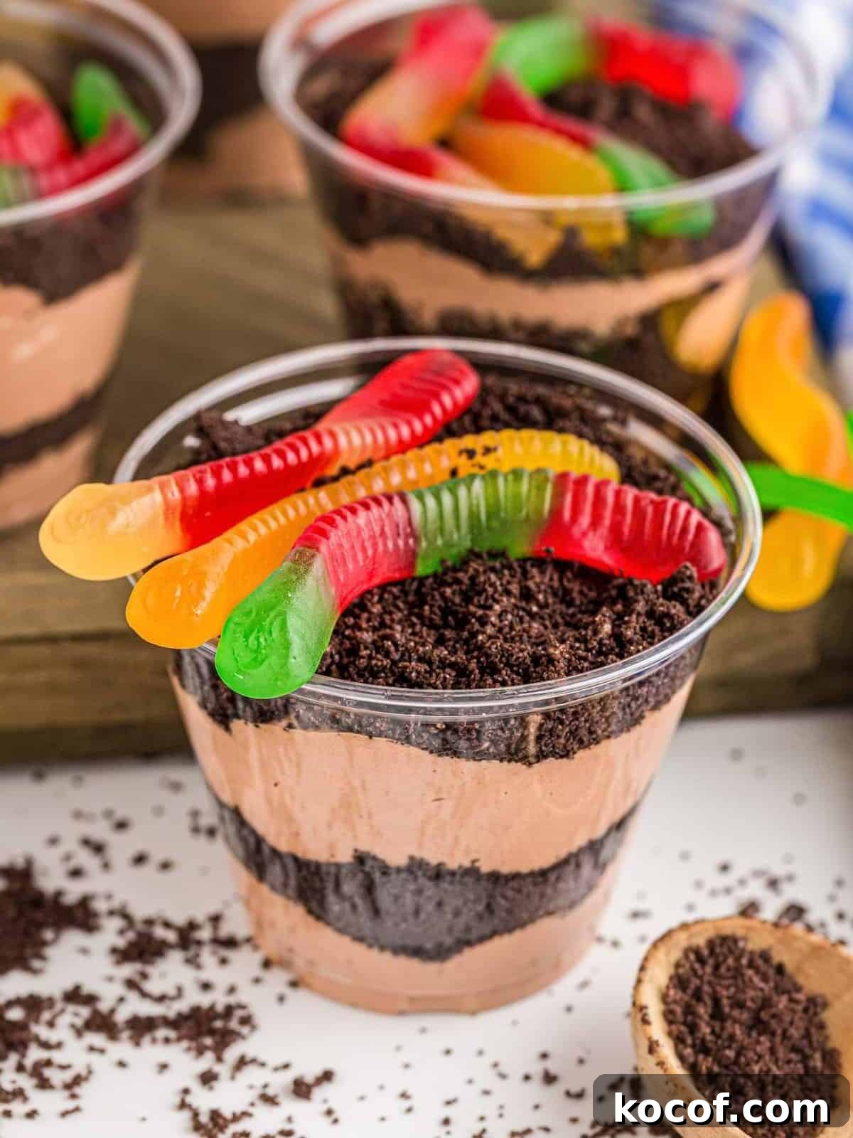 Spooky Halloween Monster Cookie Recipe for Party Treats 18 Dirt Cake Cups