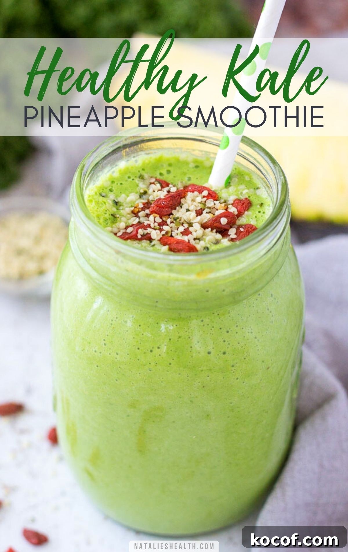 Kale and Pineapple Smoothie for Energy and Glow 2 Kale Pineapple Smoothie