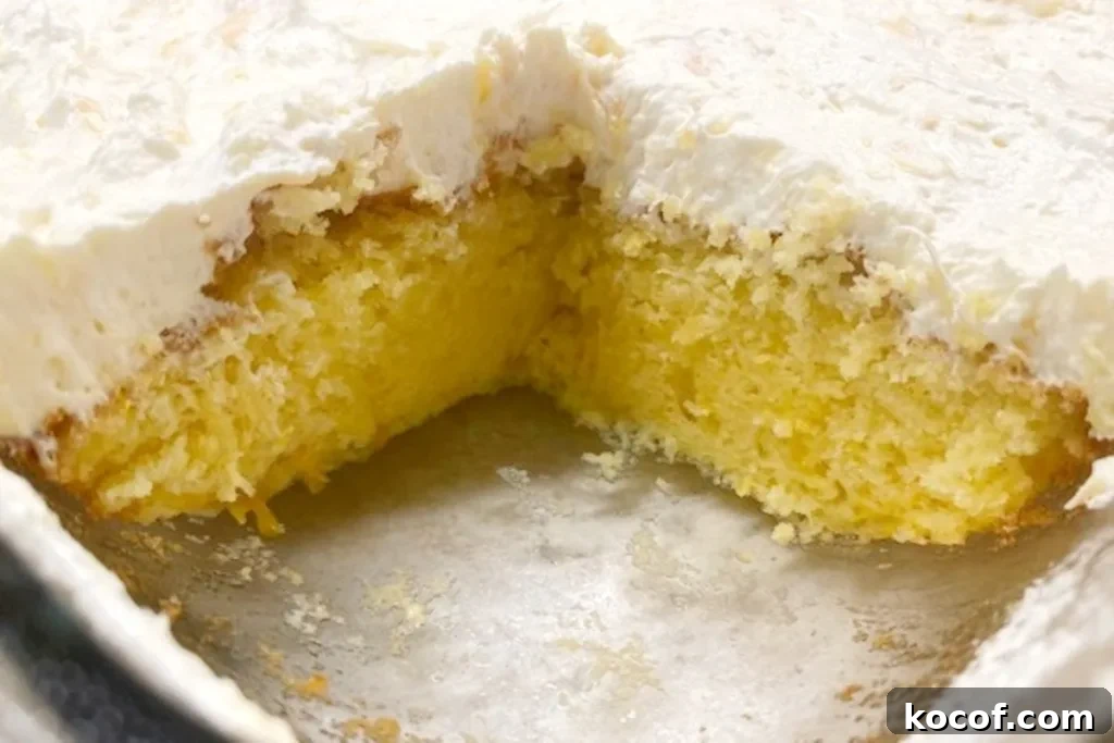 Southern Style Pig Pickin' Cake Recipe: Classic Layered Dessert 2 a peek inside a light delicious pig pickin' cake