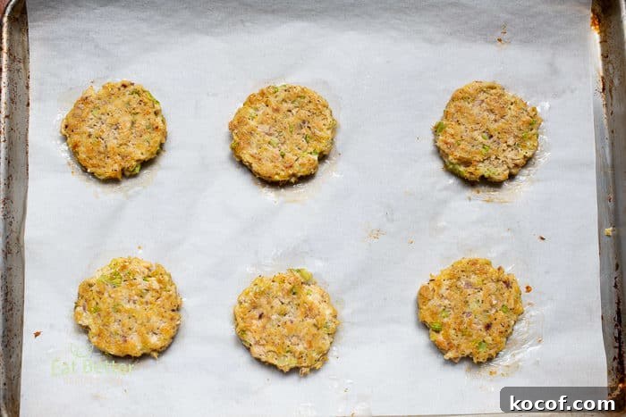 Crispy Baked Tuna Patties with Lemon Herb Sauce 7 Baked tuna patties