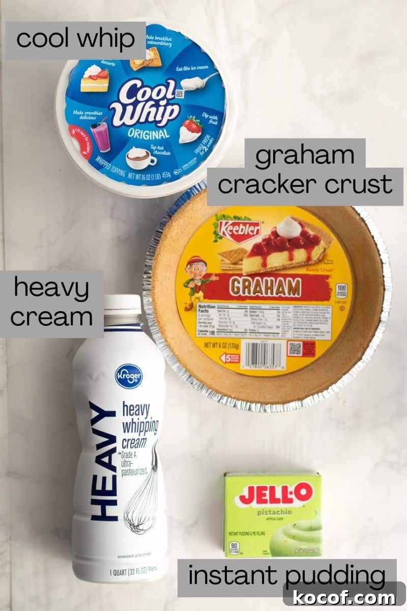 ingredients for pudding pie