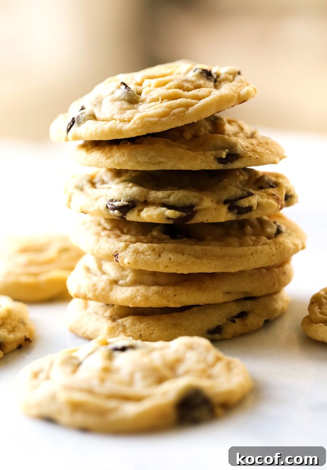 Chocolate Chip Pudding Cookies will be THE BEST and softest chocolate chip cookies you ever make! They are a hit and will instantly become your new go-to cookie recipe!