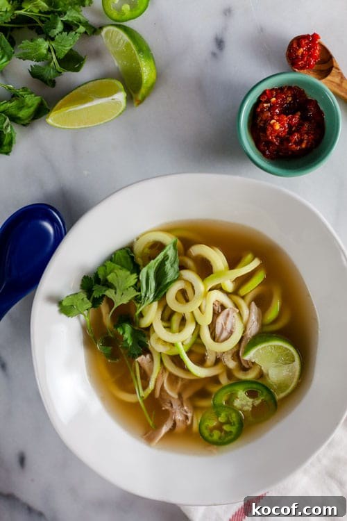 Thai Chicken Soup with Zucchini Noodles: Light, Flavorful Recipe 2 thai chicken soup with zucchini noodles