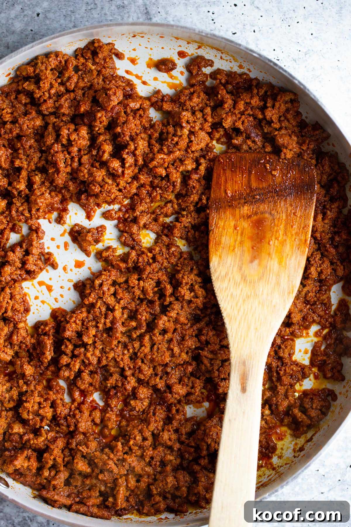 Crispy Air Fryer Stuffed Dates with Goat Cheese & Bacon 3 Chorizo cooking in a skillet