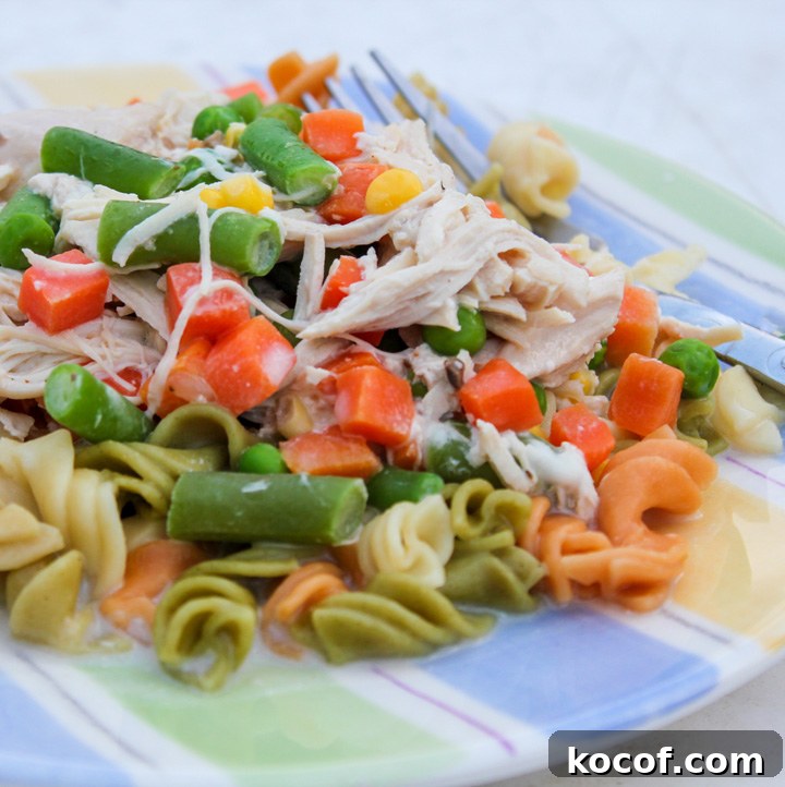 Slow Cooker Garlic Chicken and Veggie Alfredo Pasta Slow Cooker Garlic Chicken and Veggie Alfredo Pasta