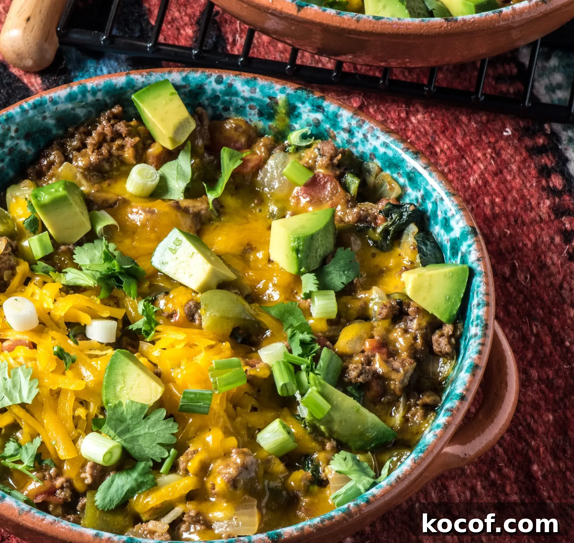 Southwest Burrito Bowl Recipe with Cilantro Lime Rice and Salsa 6 Burrito bowl side shot