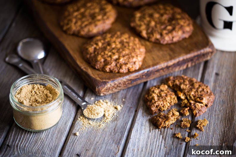 Whole Wheat Ginger Cookies Recipe for Crisp, Spiced Cookies 4 Wholemeal ginger cookies made with spelt flour and reduced sugar, as well as some wholesome oats, to really bump up the micronutrients in this recipe. Fiery ginger makes for a perfect flavour to go alongside a mug of hot milk on a cold day.