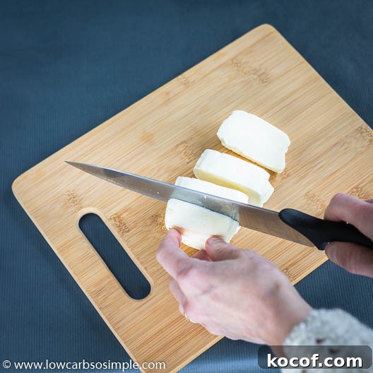 Bacon-Wrapped Halloumi with Fresh Oregano — 3 Ingredients 6 Cutting Halloumi | Low-Carb, So Simple