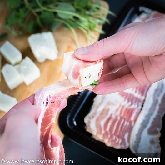 Bacon-Wrapped Halloumi with Fresh Oregano — 3 Ingredients 8 Wrapping | Low-Carb, So Simple