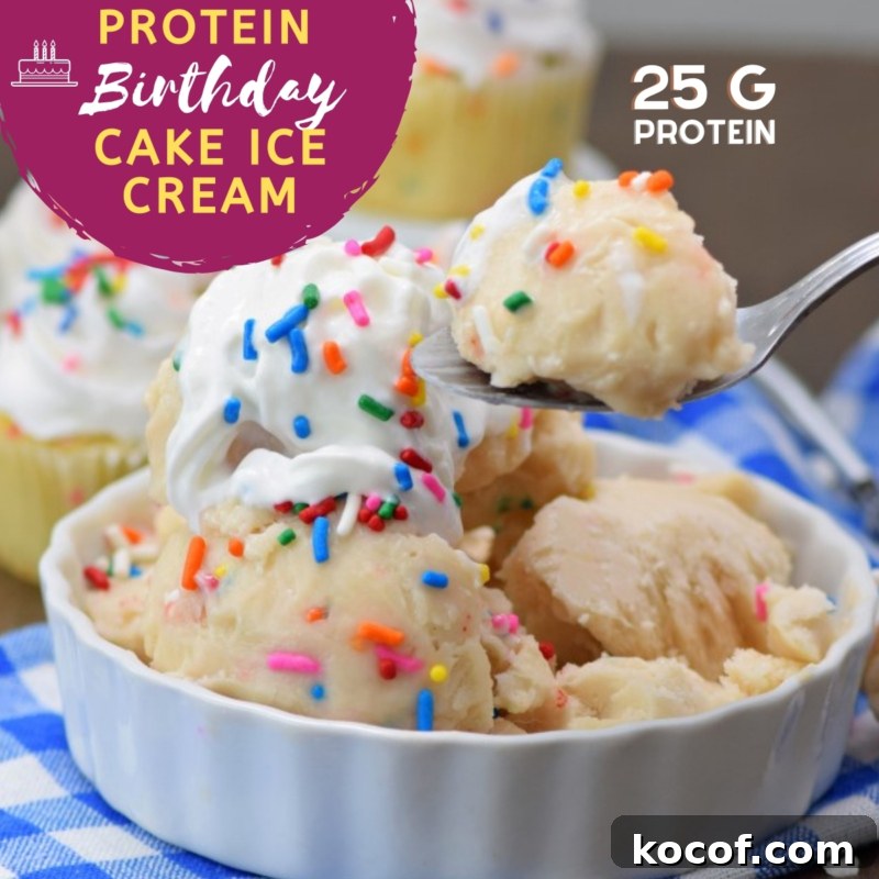 protein birthday cake ice cream