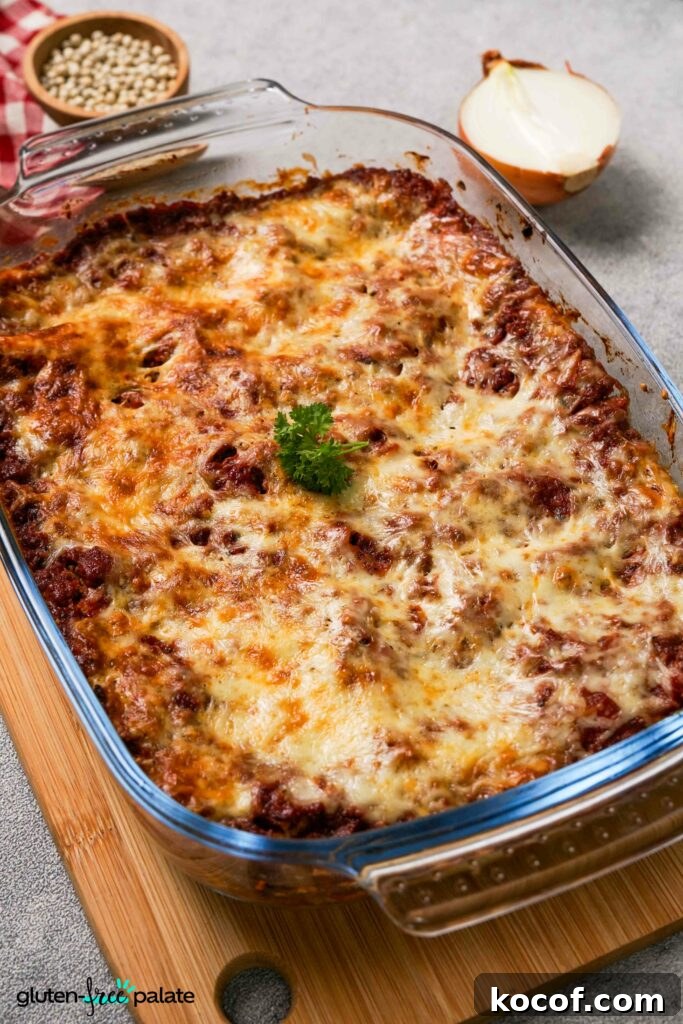 Gluten-Free Lasagna Made Faster: Time-Saving Shortcuts 5 Gluten-Free lasanga in a casserole dish.