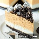 Pumpkin Cheesecake With Oreo Crust - No Bake - Featured Image
