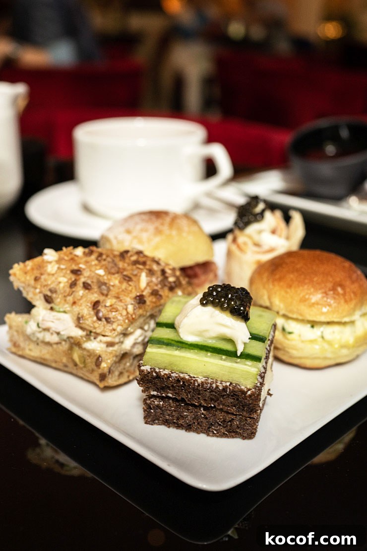 Plate of savories at the Four Seasons Hotel