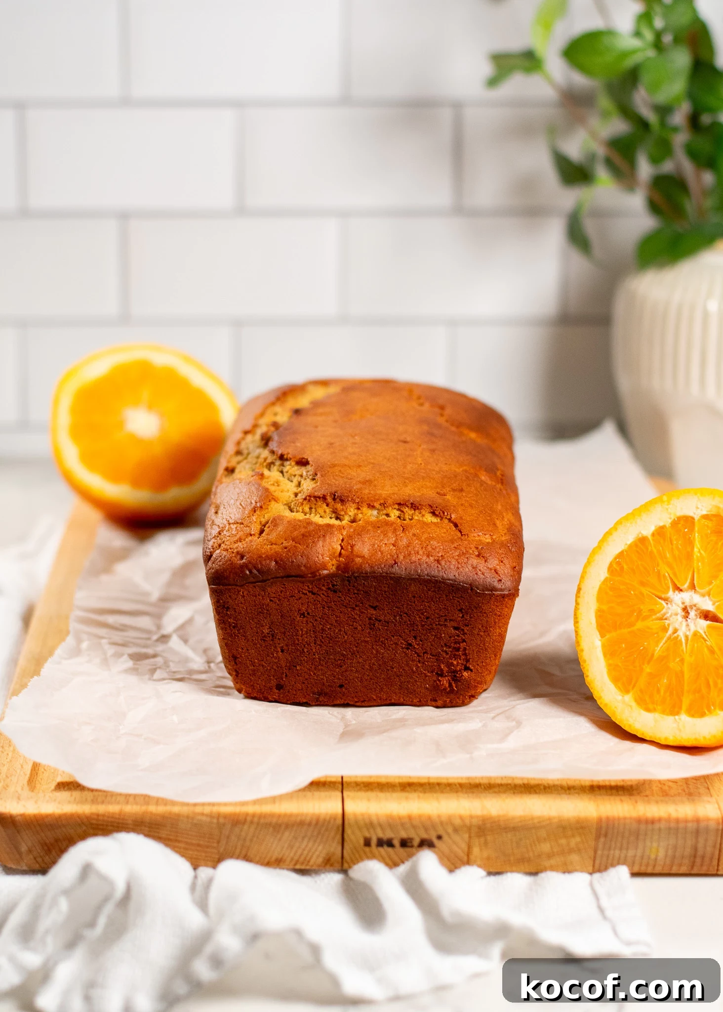 A christmas loaf cake with raisins and orange peel.