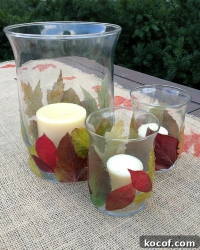 Leaf candleholder lit