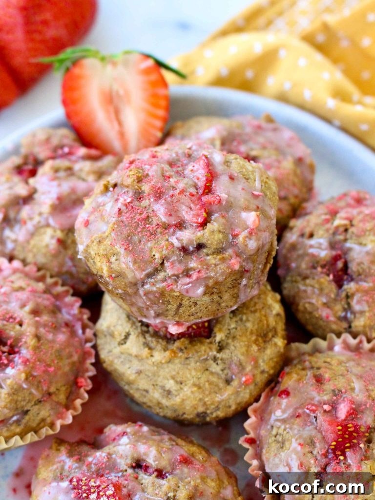 Vegan Strawberry Banana Muffins 