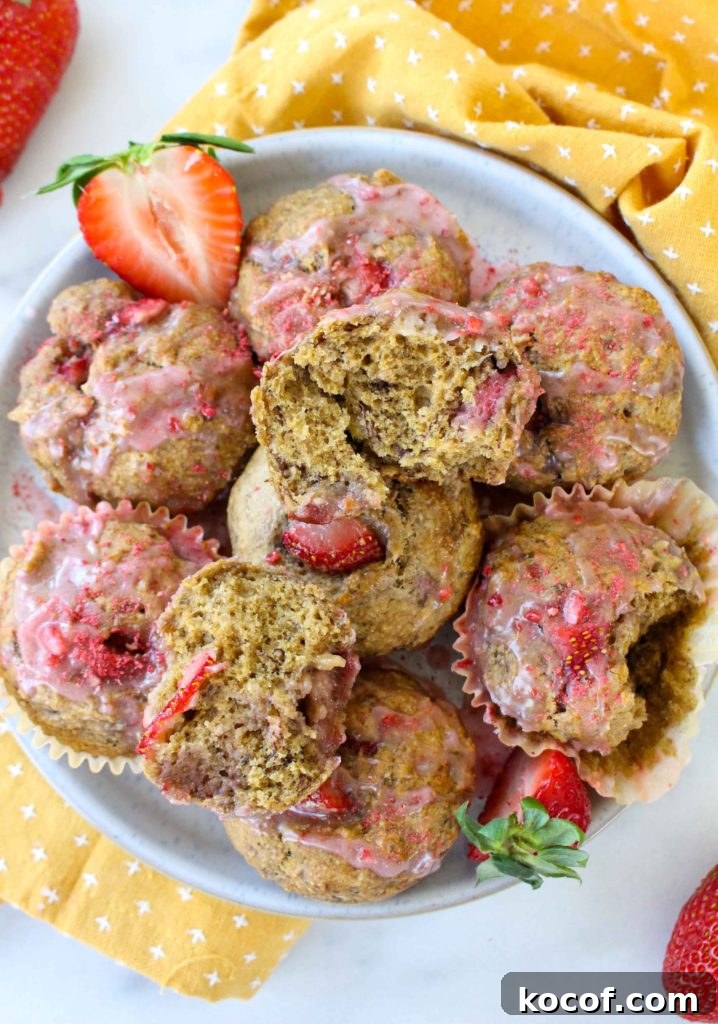 Vegan Strawberry Banana Muffins 