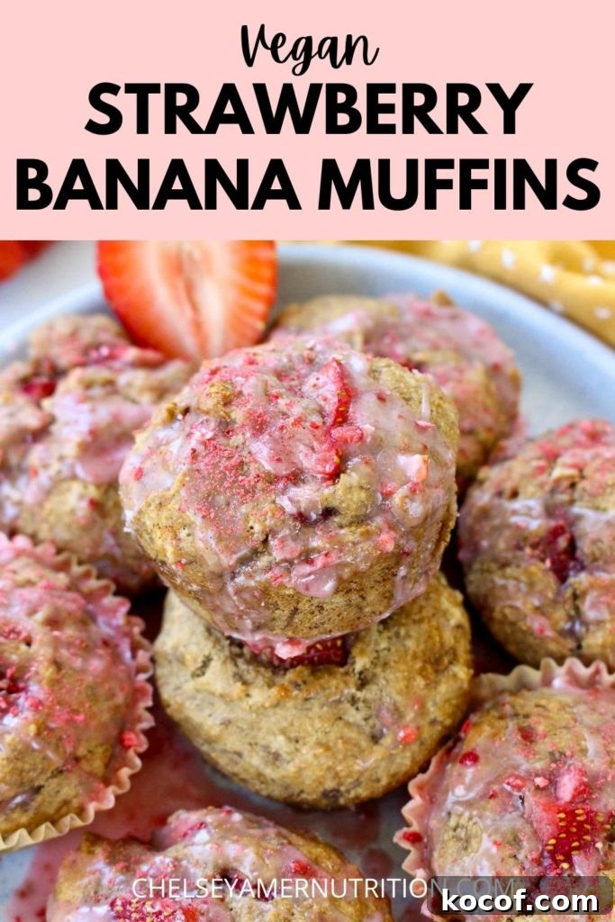 Vegan Strawberry Banana Muffins