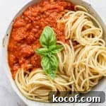 Bowl of homemade marinara sauce