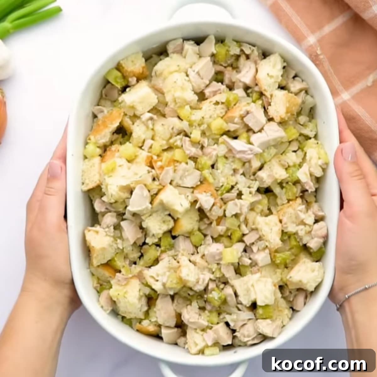pour into a buttered casserole dish