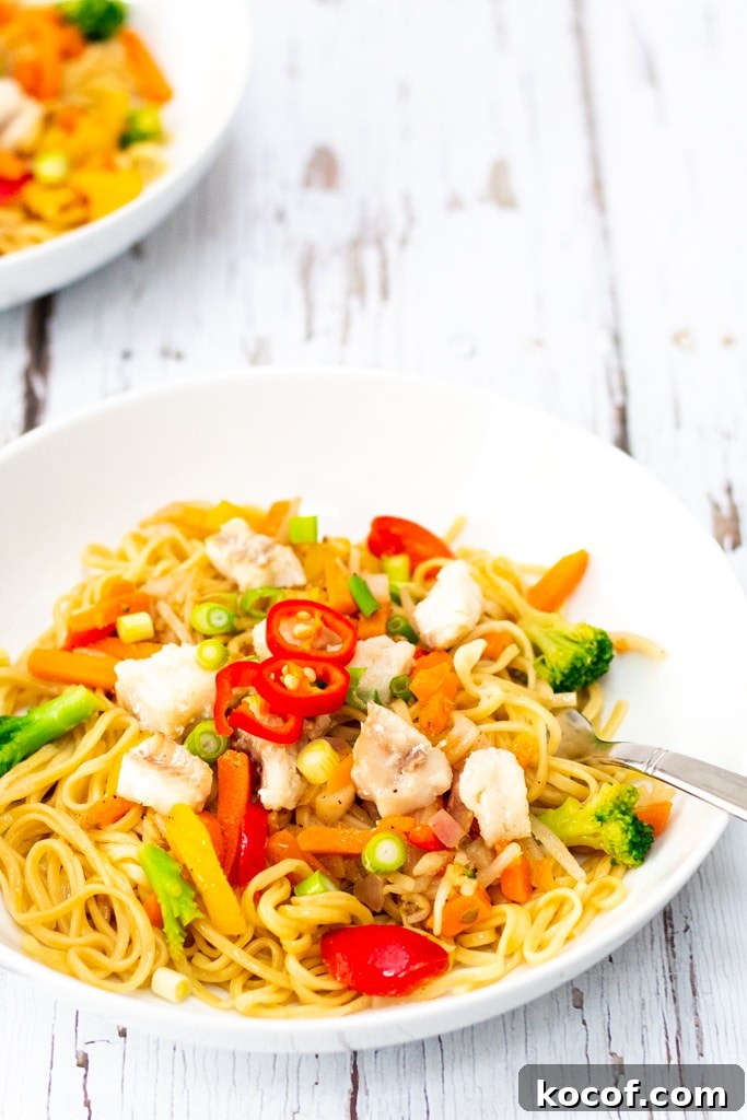 Alaskan pollock recipe with noodles