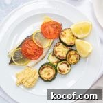 Sea bass on a plate with tarator sauce
