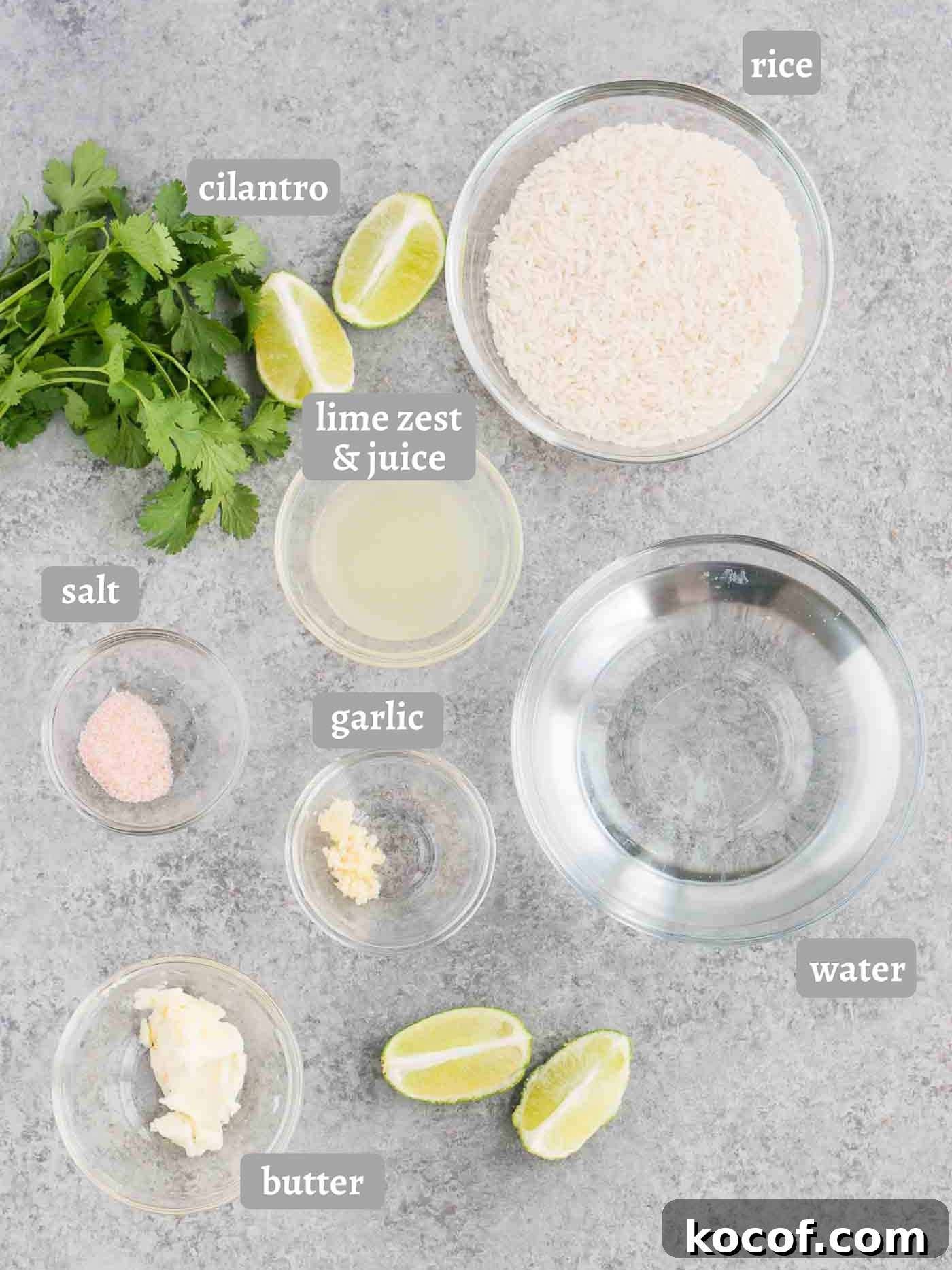 Cilantro Lime Rice Recipe: Flavorful Aromatic Side Dish 4 cilantro lime rice ingredients