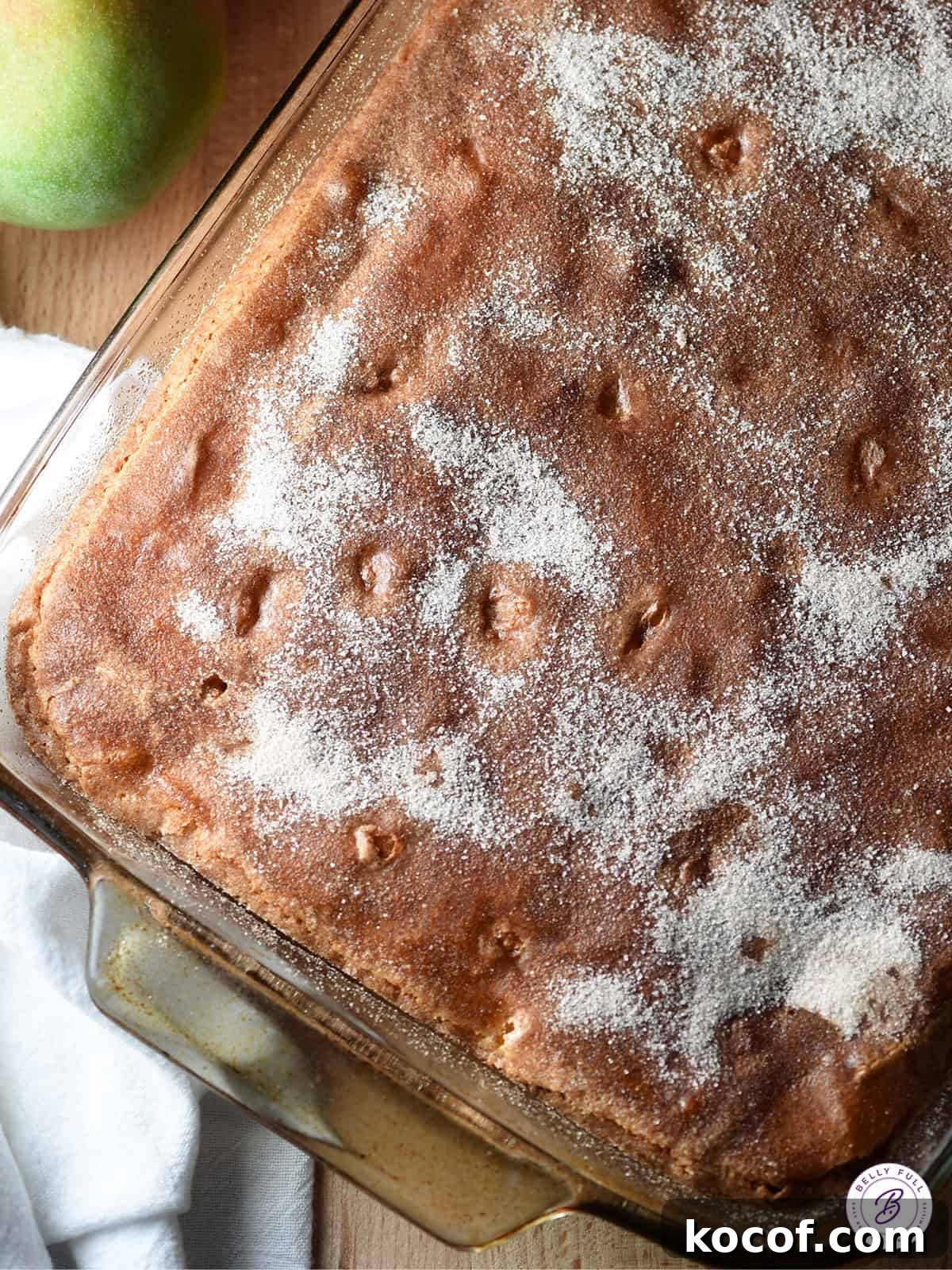 overhead cinnamon sugar coffee cake