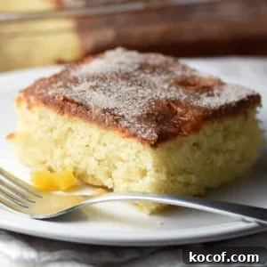slice of coffee cake with mango pieces